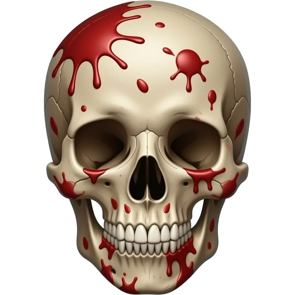 bloody skull emoji