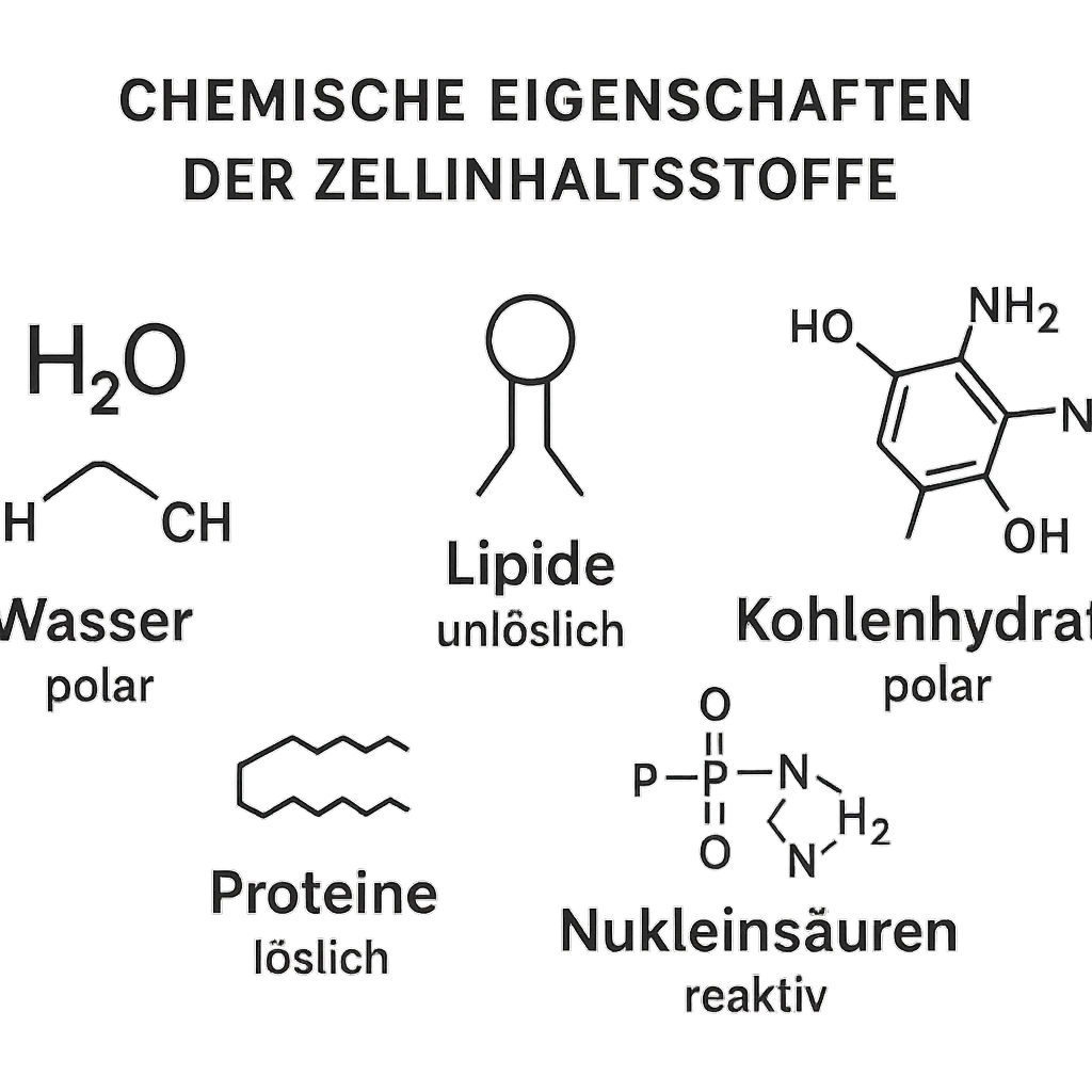 Chemische Eigenschaften der Zellinhaltsstoffe emoji