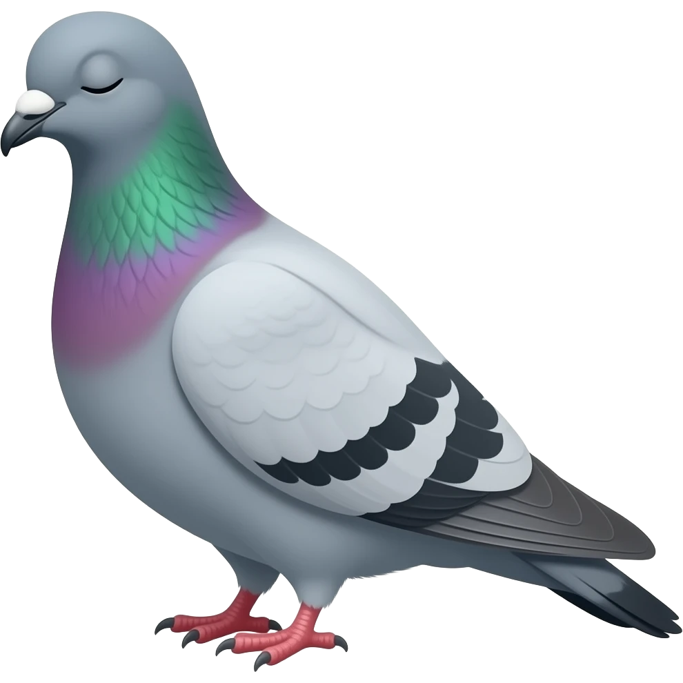 sleepy pigeon emoji
