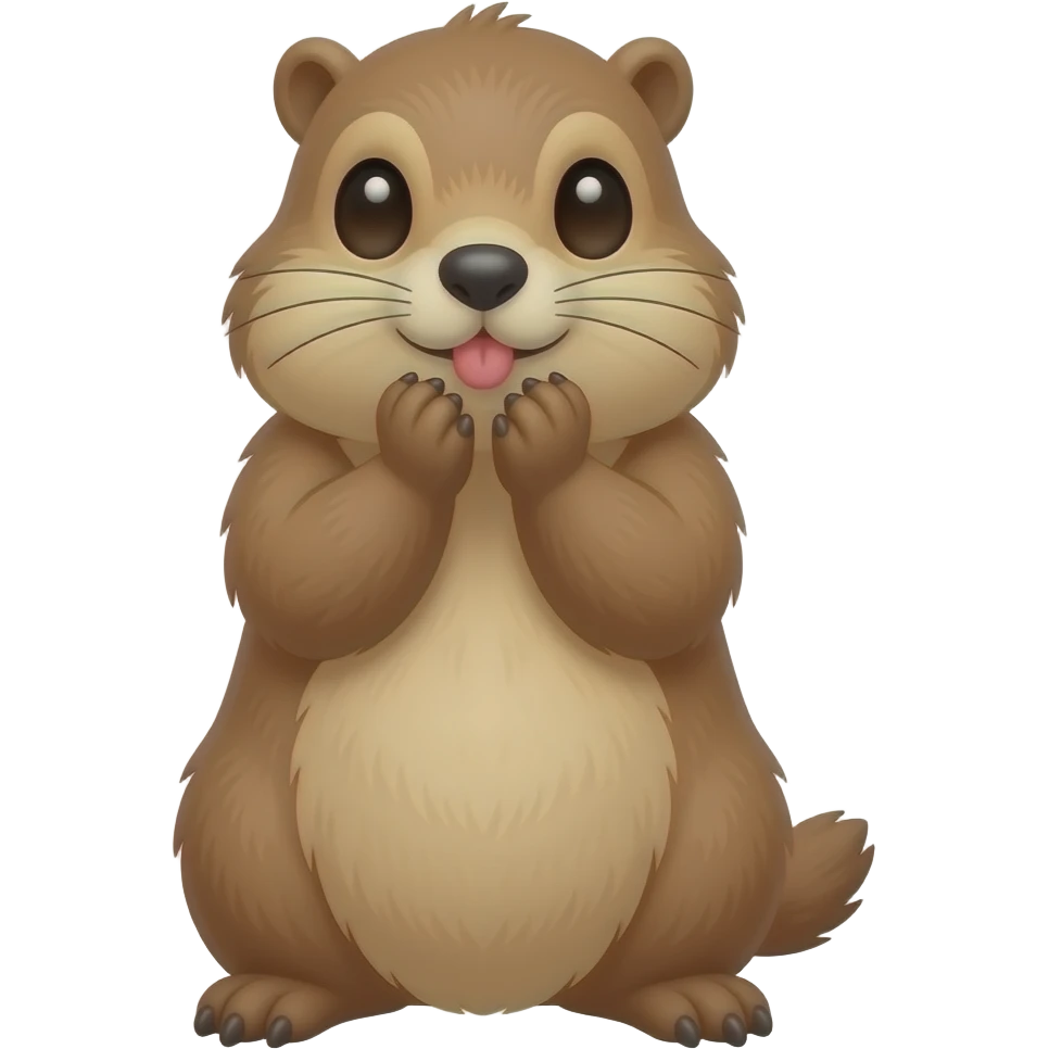 Marmotte with air kiss emoji