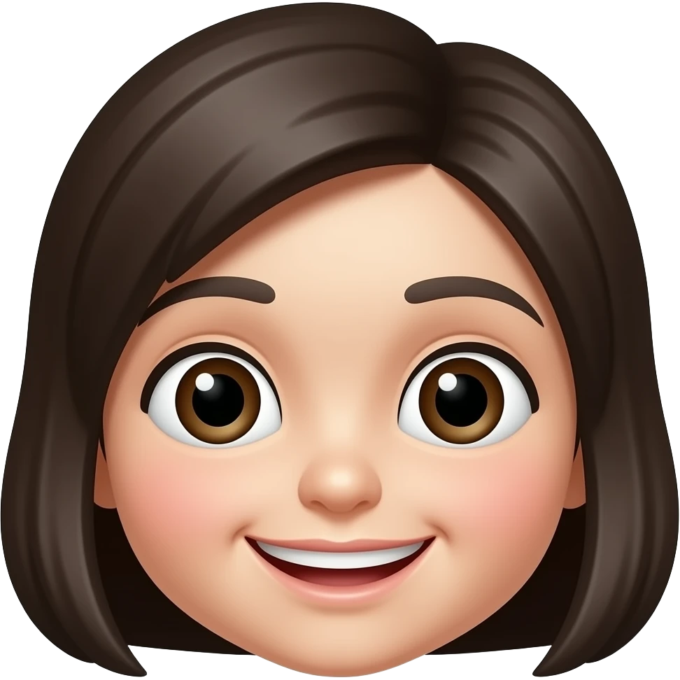 look like the apple ios girl emoji with same eyes and nose and mouth emoji