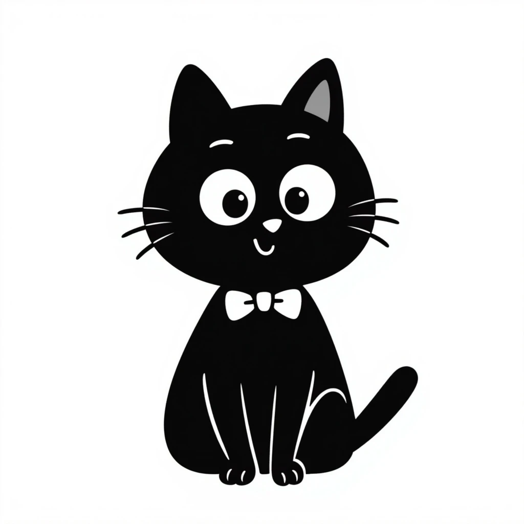 cat icon hand drawn doodle style emoji