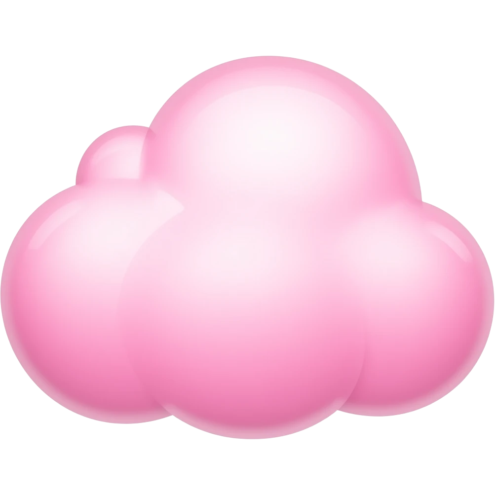 Pink cloud emoji