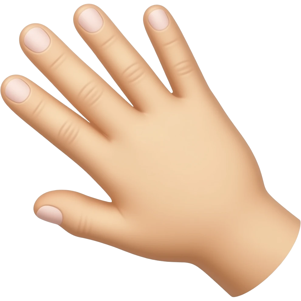 a hand emoji