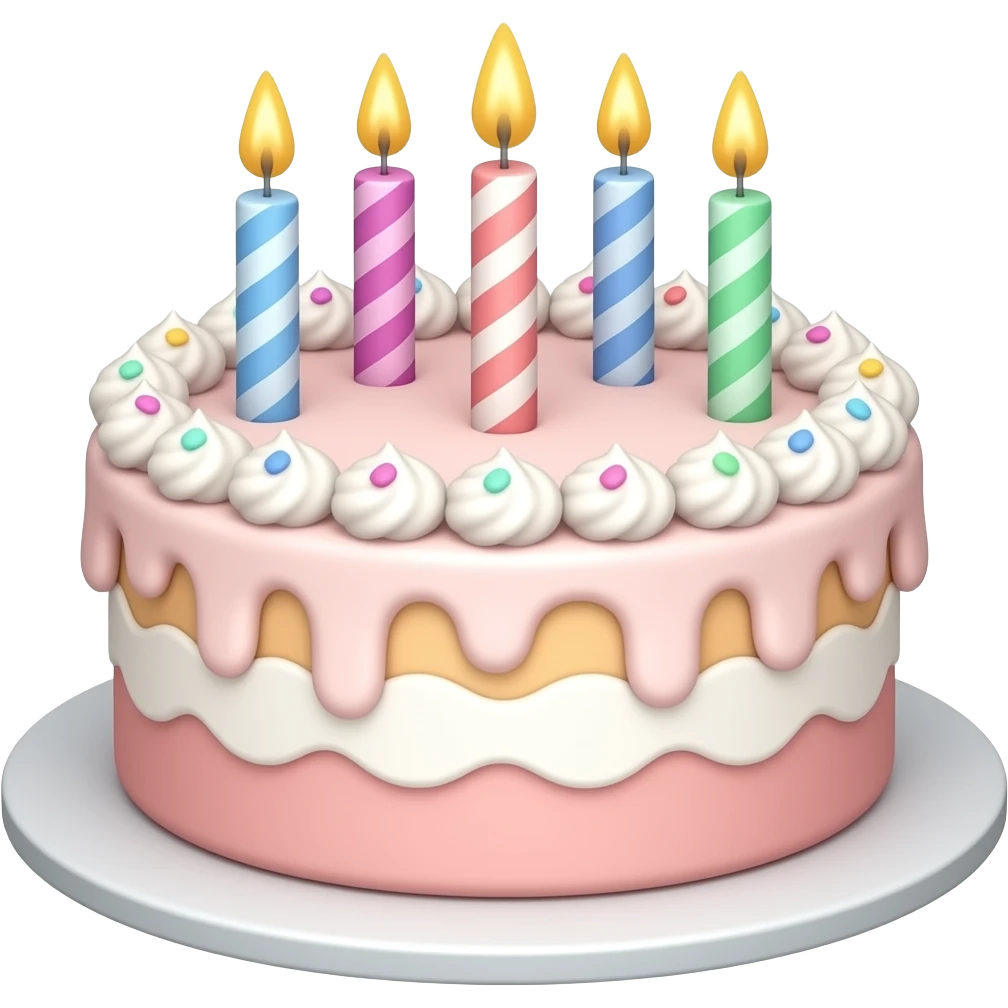 Pastel birthday emoji