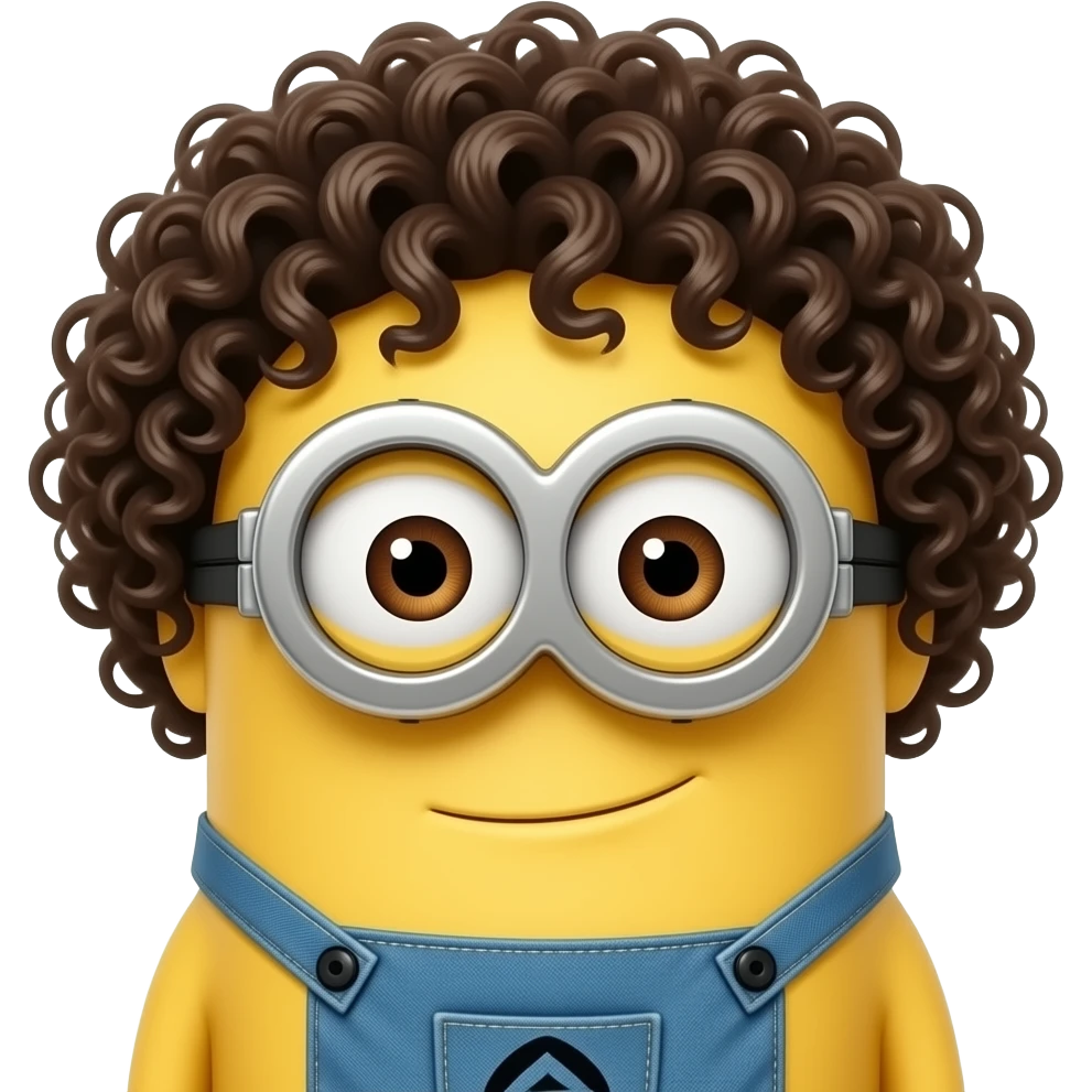 curly hair minion emoji