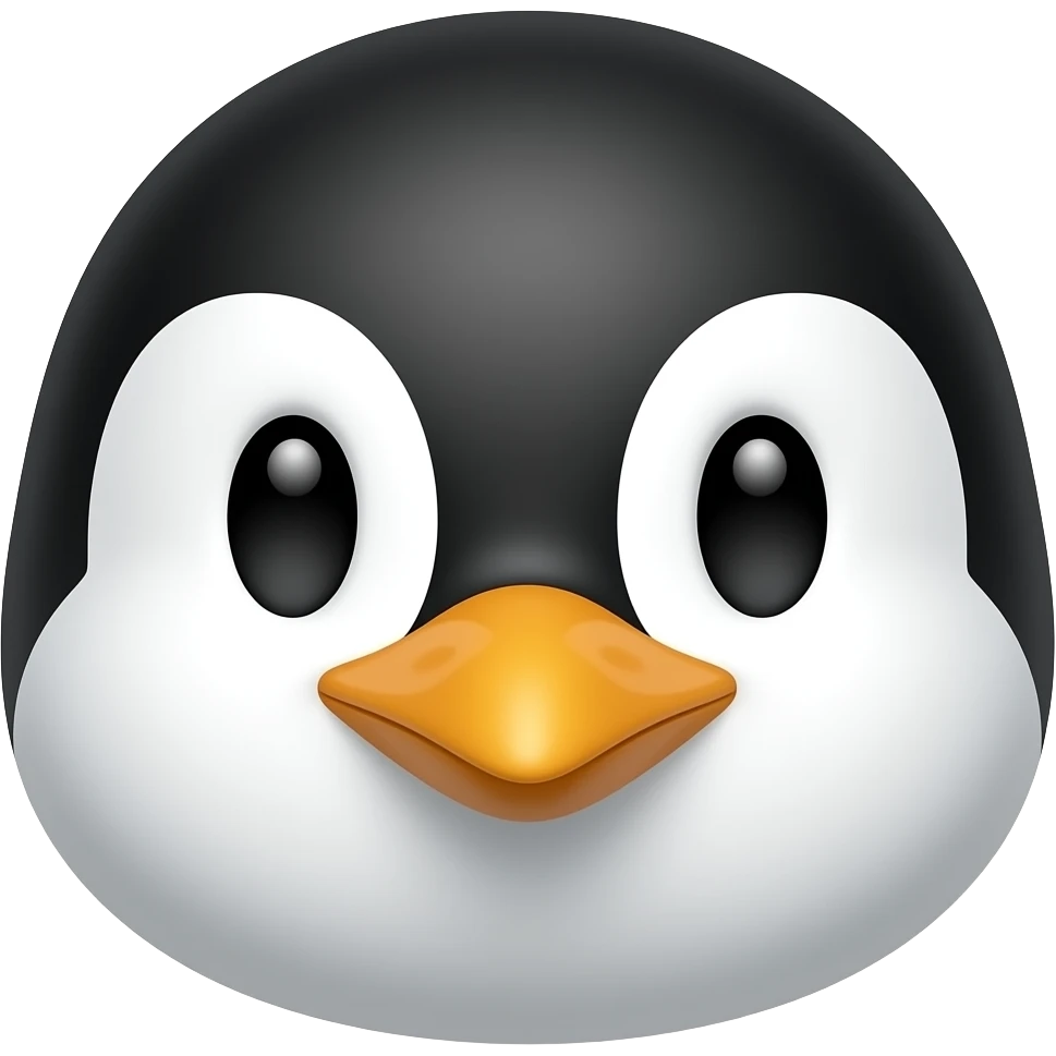 penguin with face close up emoji