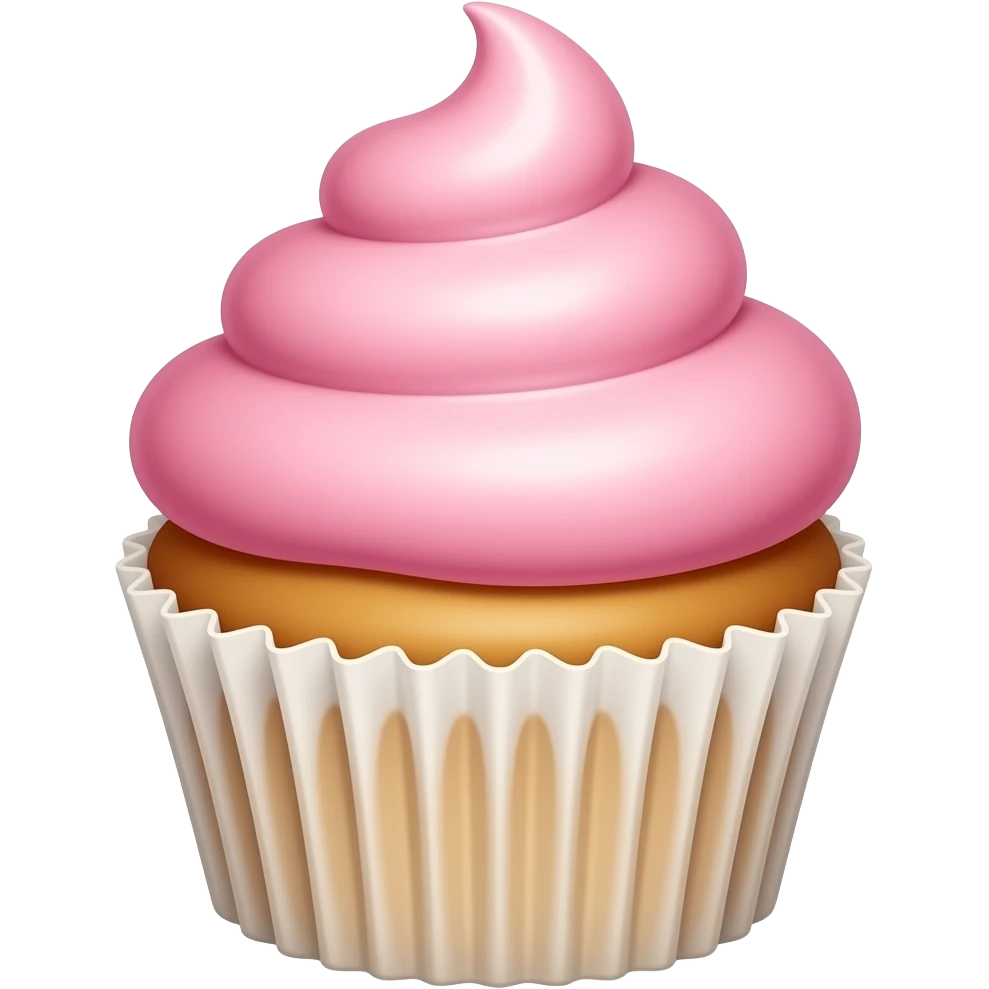 Cupcake with pink icing emoji