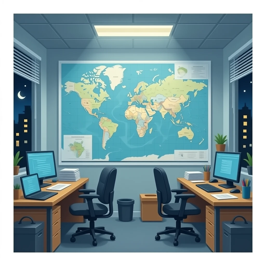 office, map, marks emoji
