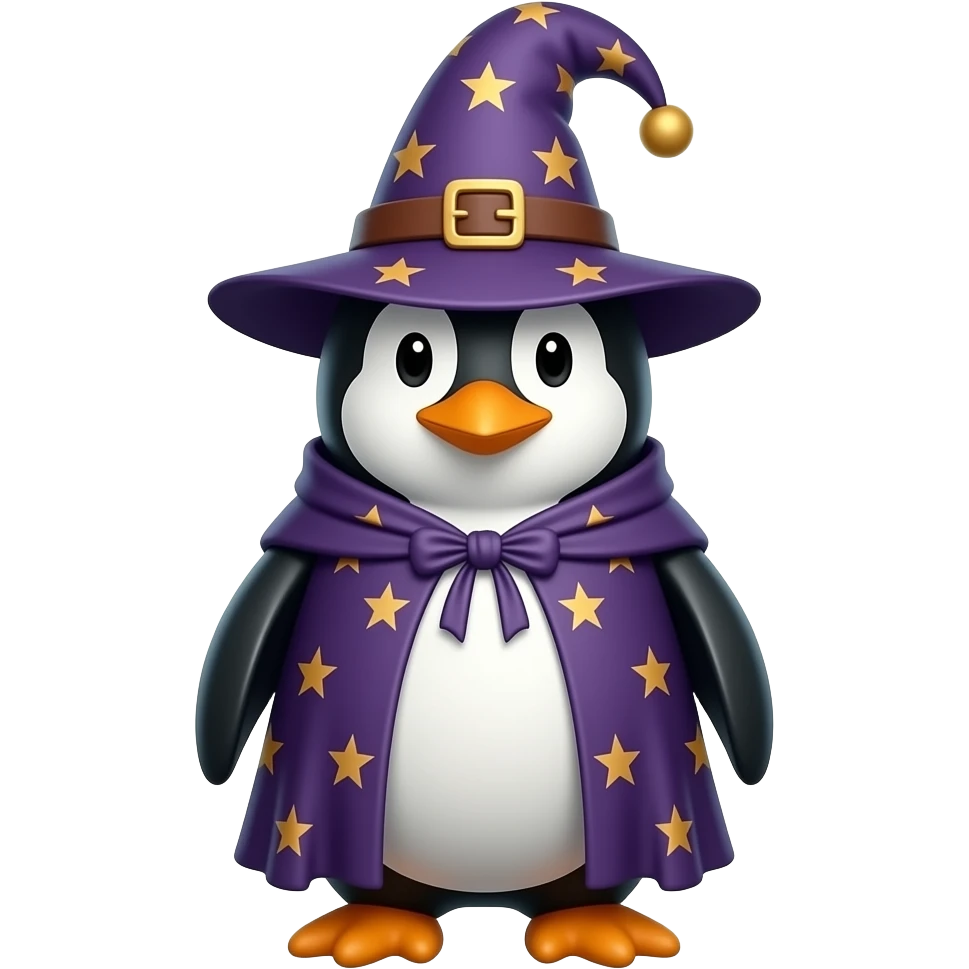 Penguin Wizard emoji