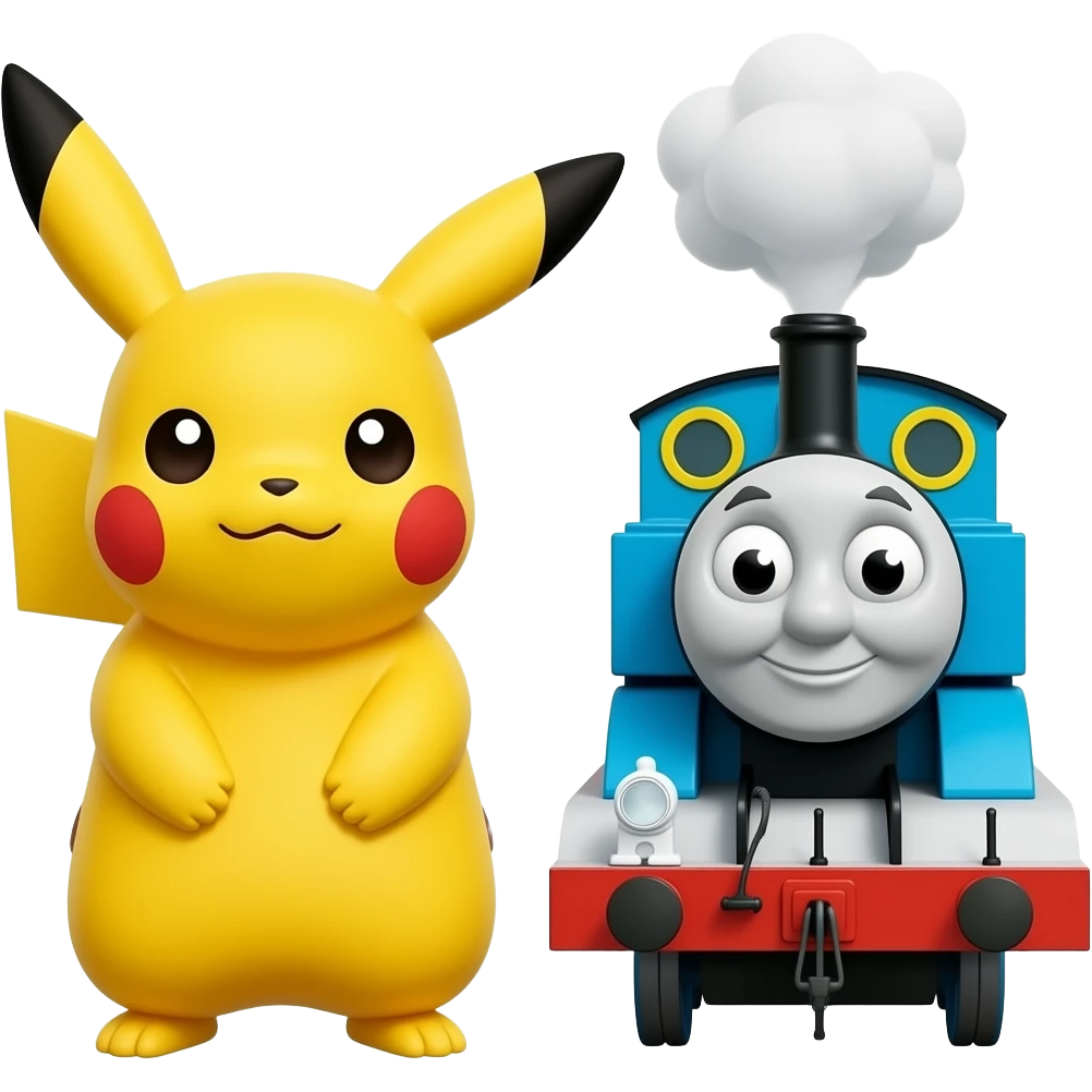 Pikachu And Thomas The Tank Engine emoji
