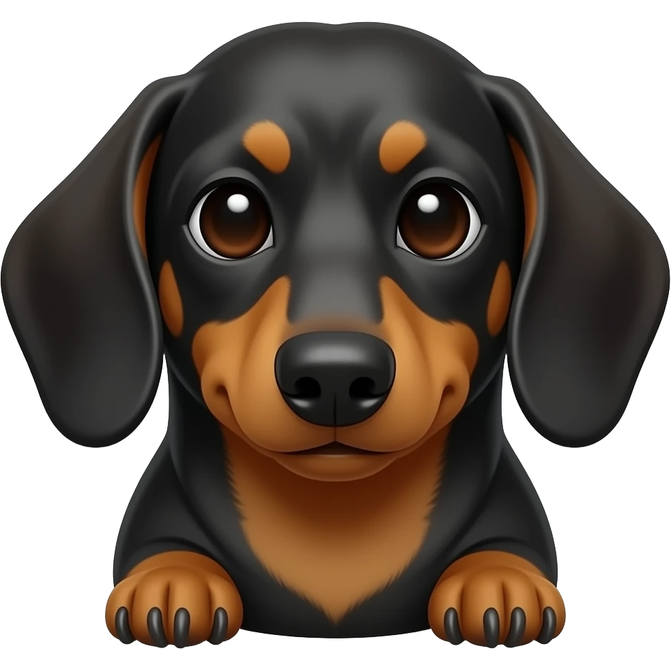 haz un emoji de un perro salchicha gordo emoji