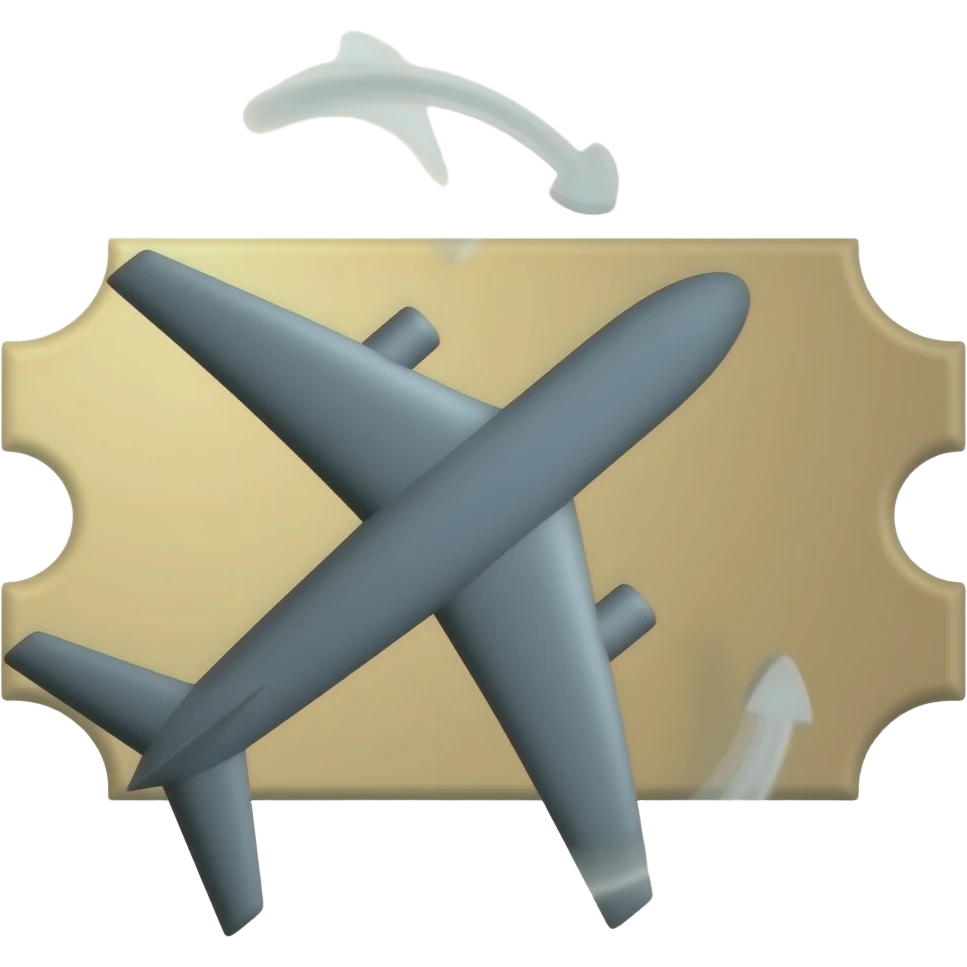 ticket with aeroplane symbol emoji