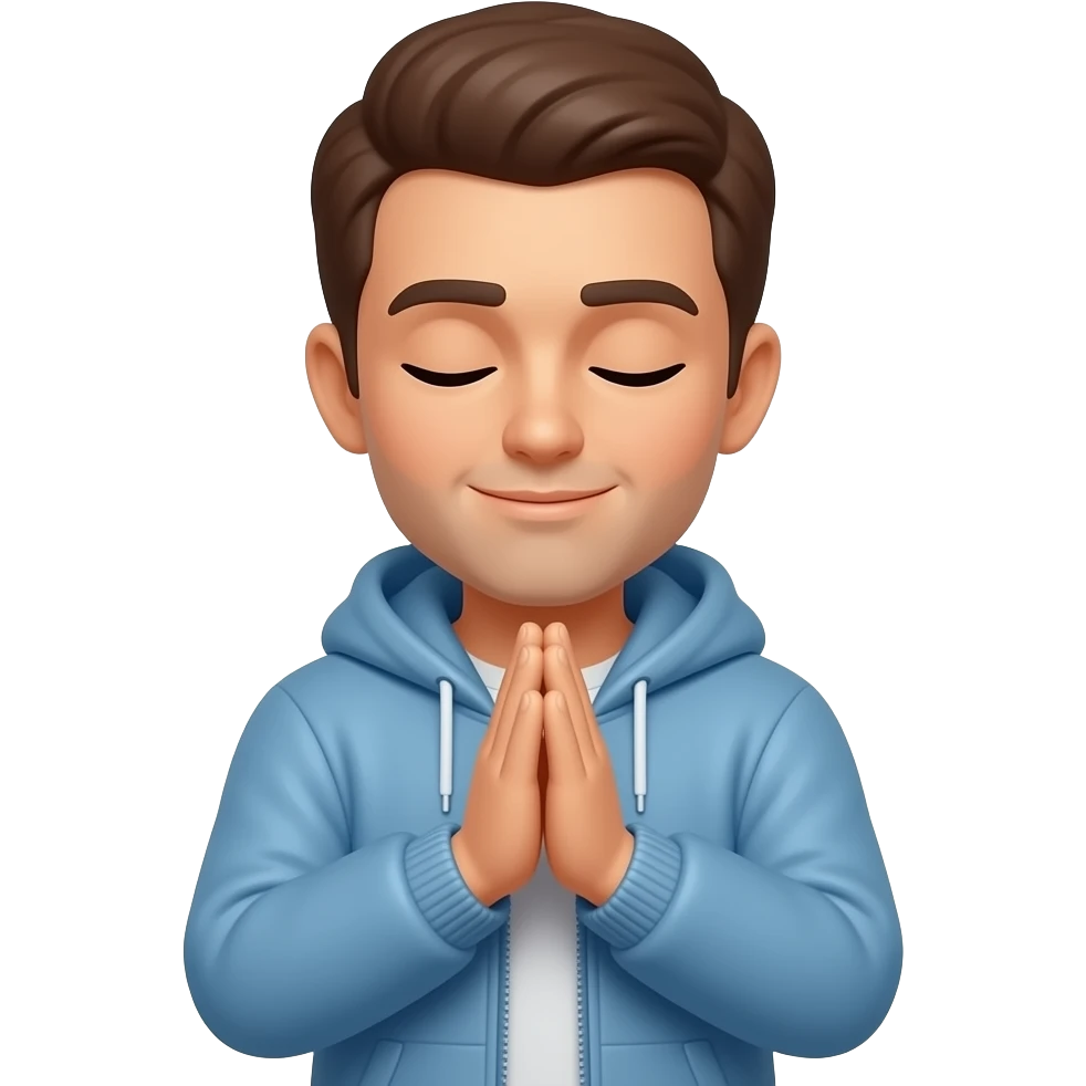 Someone praying out to g-d Truthfully/honestly/sincerely emoji