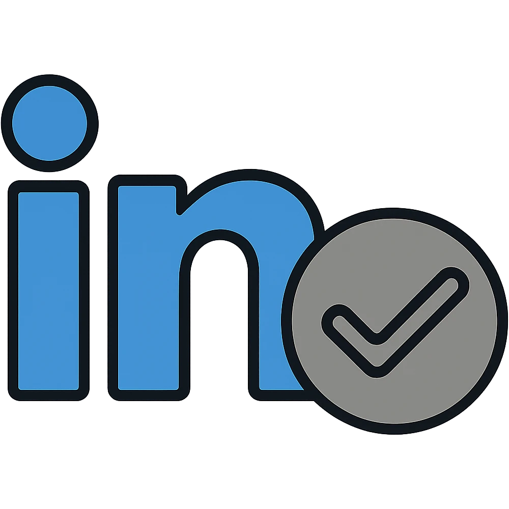 Change the badge color to grey, keep the checkmark and style the same, with no background. The style should remain consistent with the original images. emoji