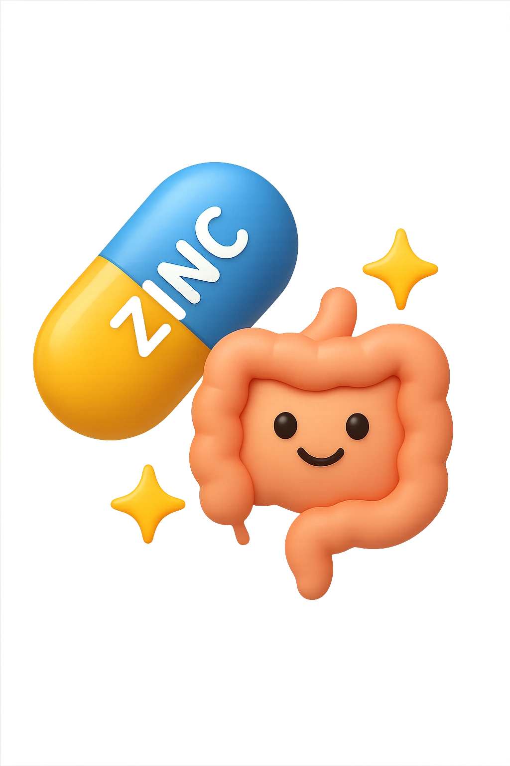 emoji 3d stile iphone di zinco che rigenera l'intestino 3d emoji