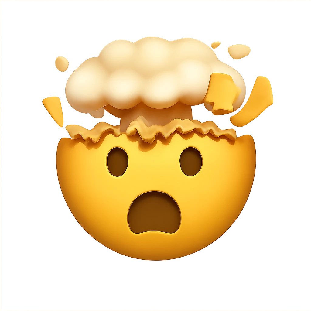 face with exploding head emoji emoji