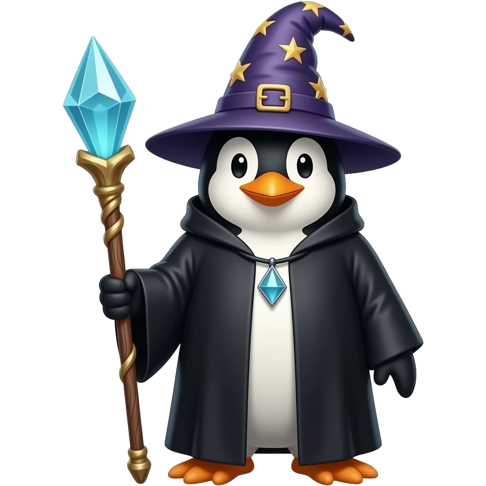 Penguin Wizard emoji