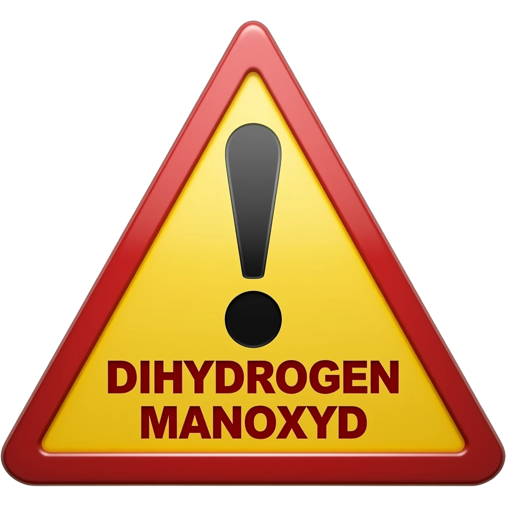 dihydrogen monoxide warning sign emoji