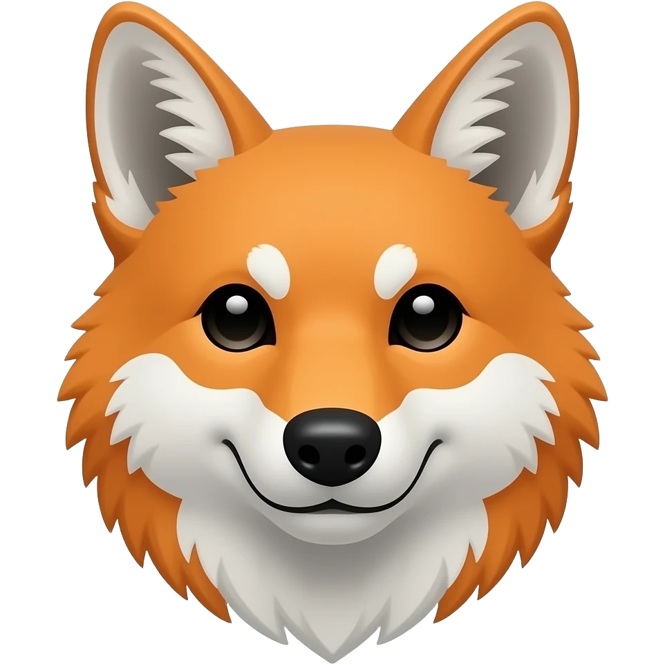 Эмодзи койот рыжый emoji