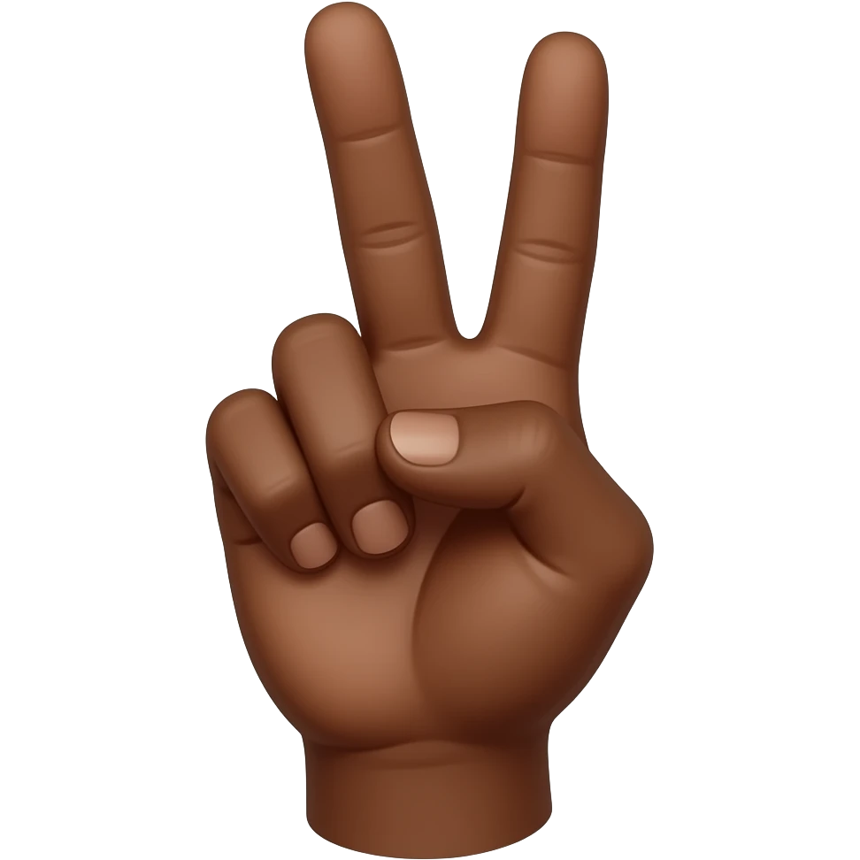 YVL hand sign brown skin emoji