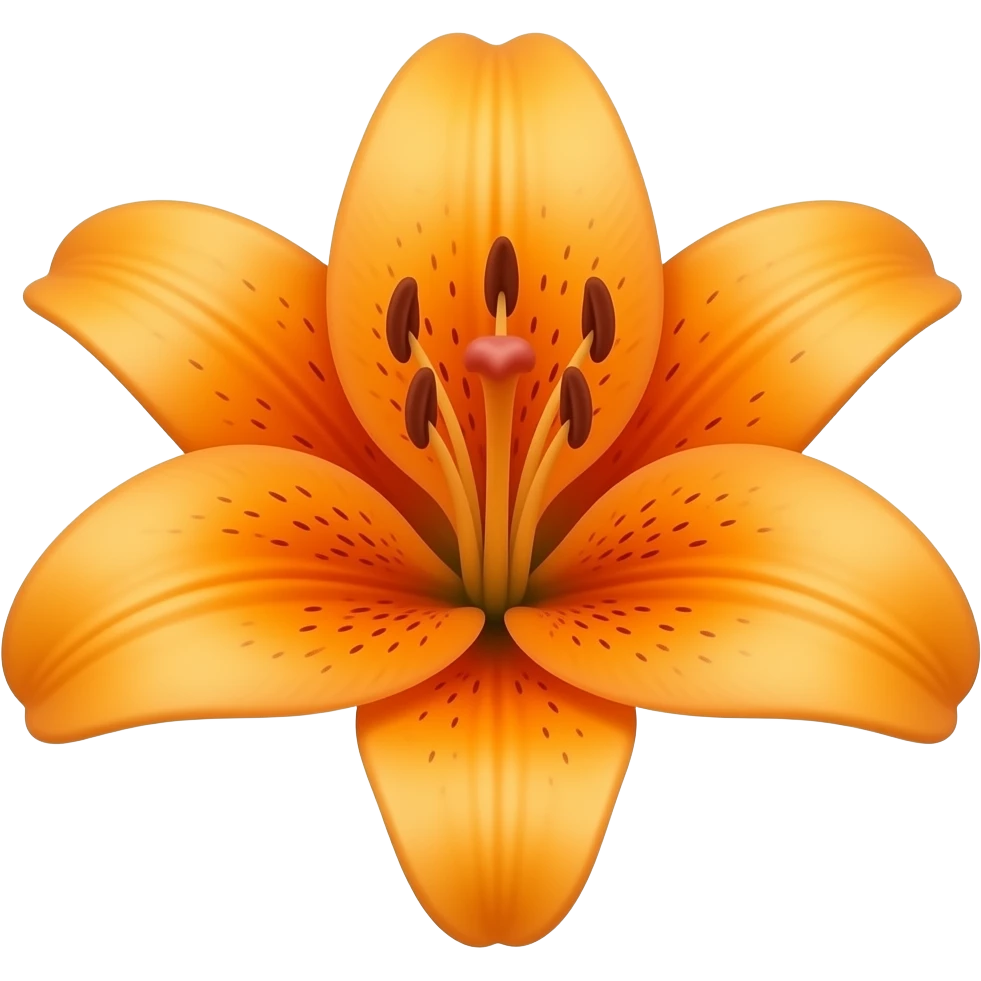 Orange tiger lily emoji