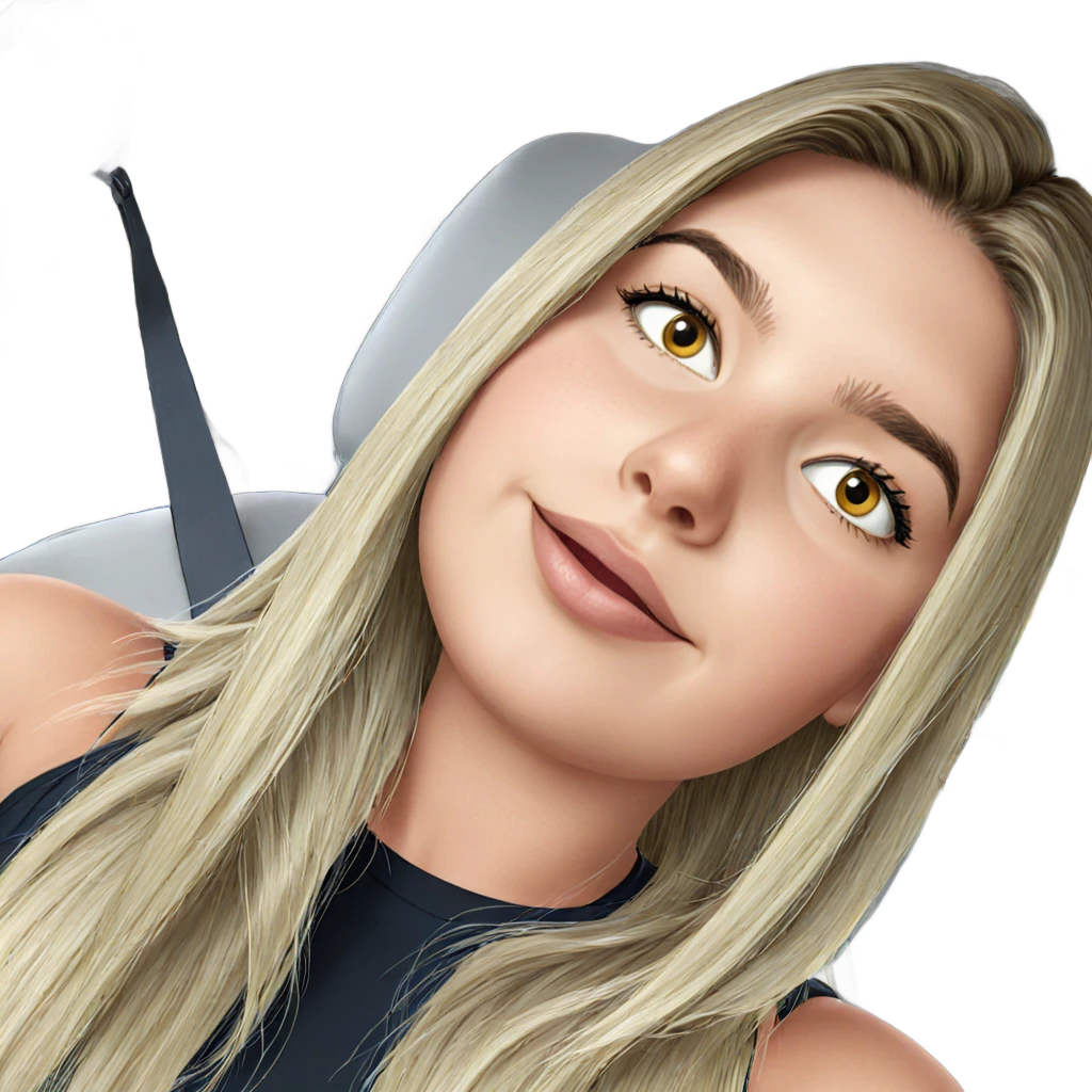 blonde girl beside a vehicle emoji