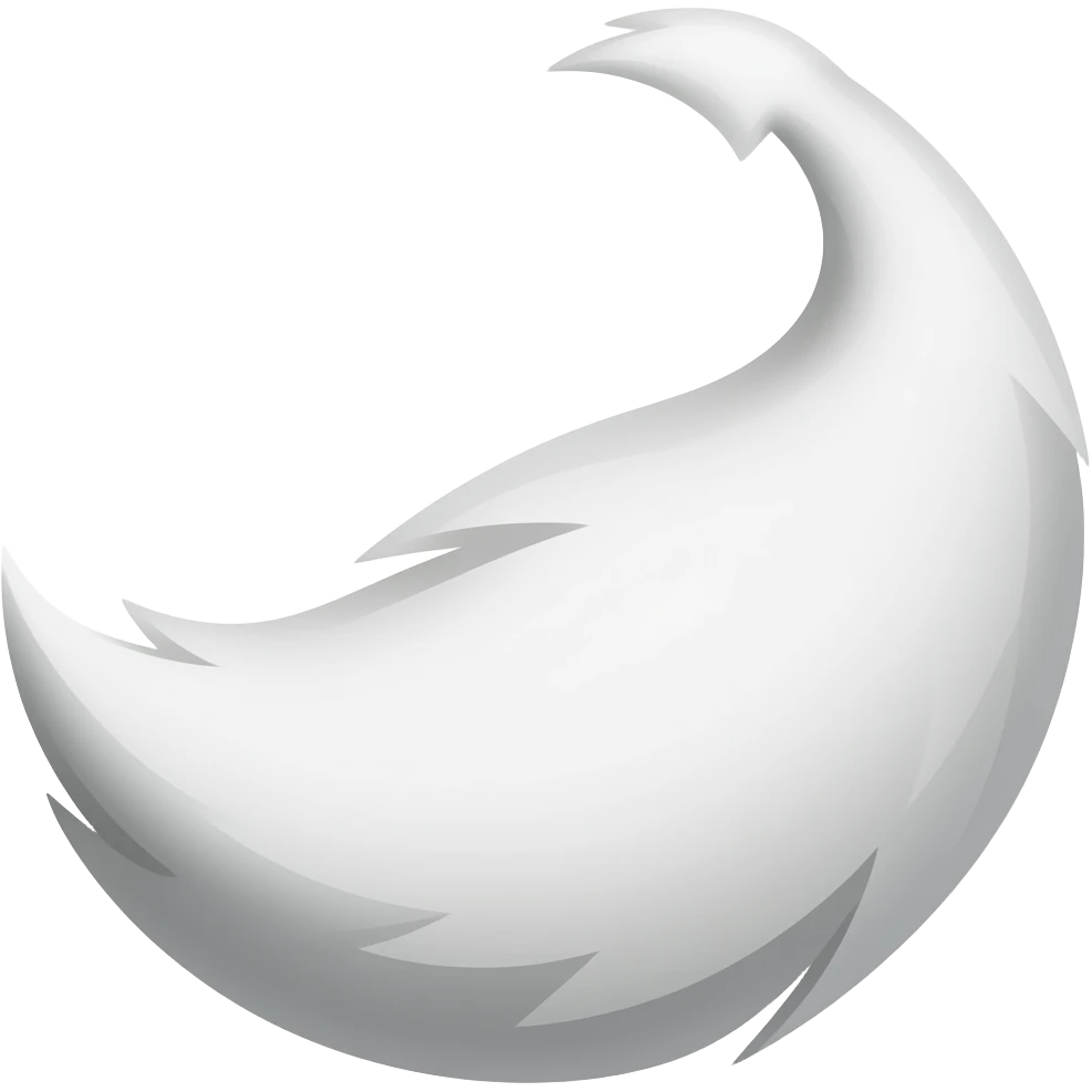 White wolf tail emoji