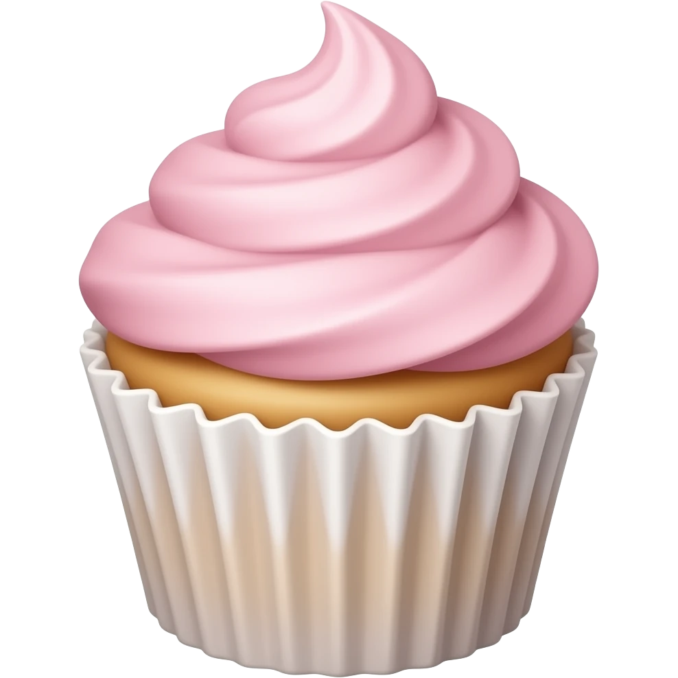 Cupcake with pink icing emoji