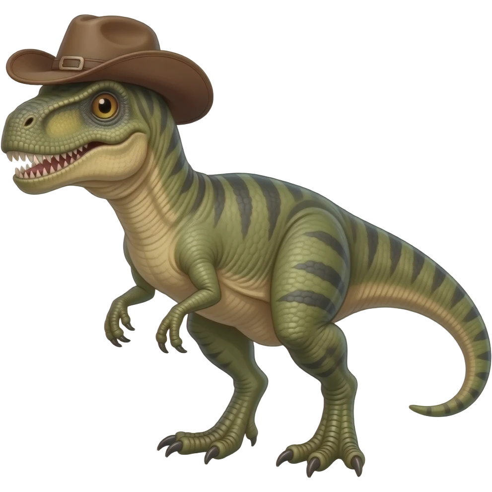 raptor with a cowboy hat emoji