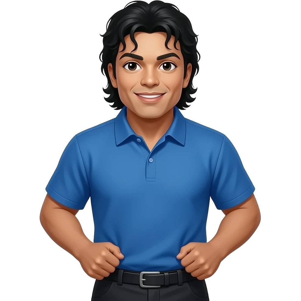 coach in a blue shirt crotch grab like michael jackson emoji