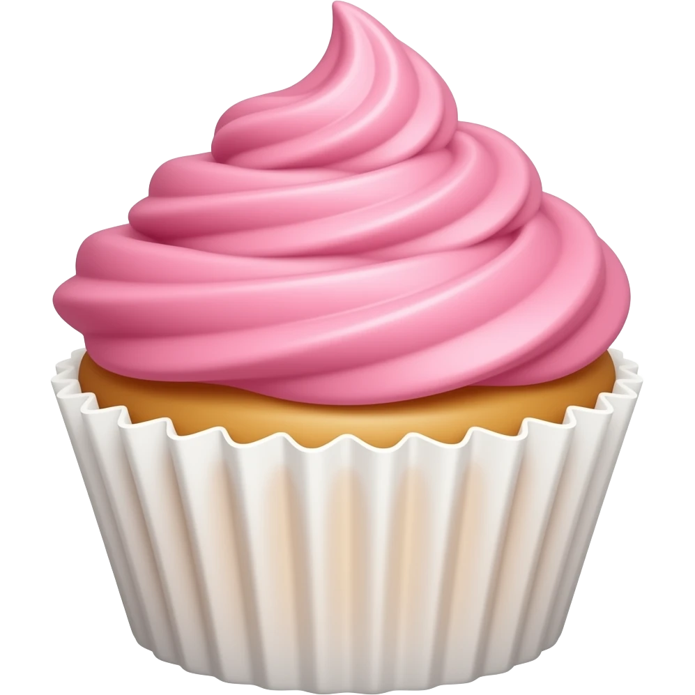 Cupcake with pink icing emoji