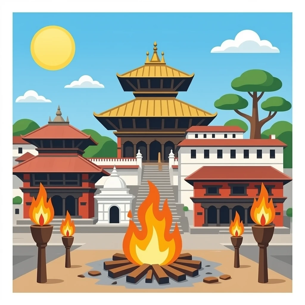 Nepali Pashupatinath, Nepal’s most sacred Hindu temple and cremation site. emoji