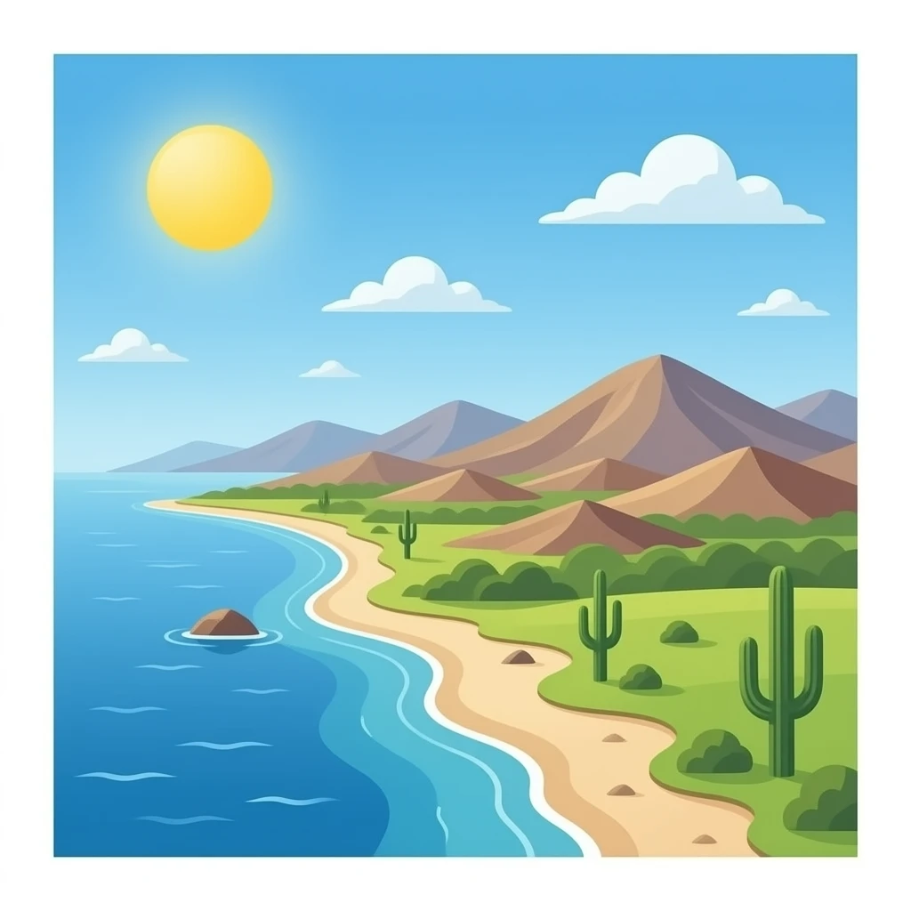 Hazme un emoji de la península de Baja California Sur emoji