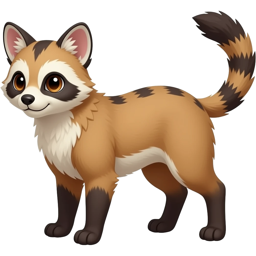 randomly marked Civet-Mankeulv-Vernid-Fakémon-hybrid emoji
