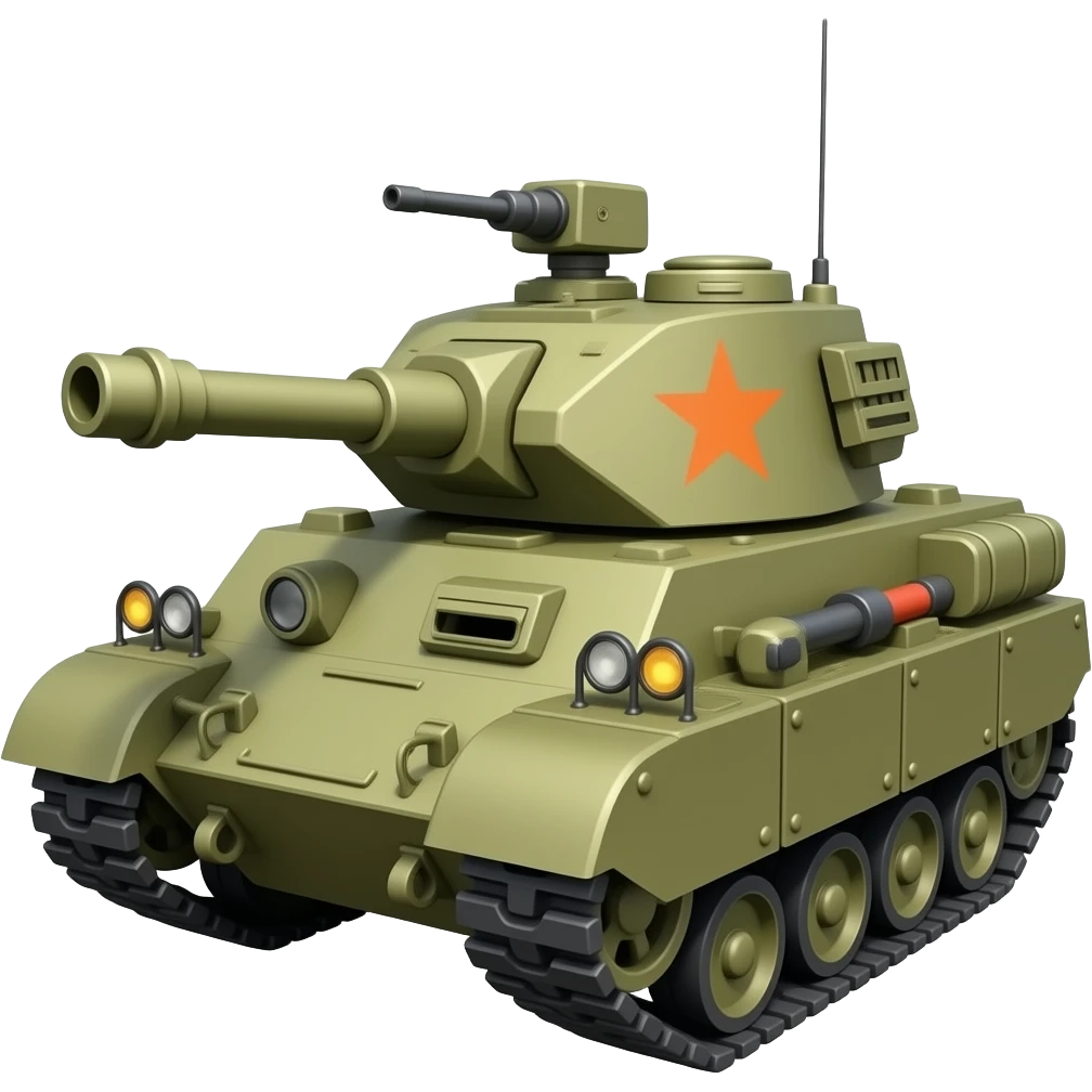 Super cool fighter tank emoji