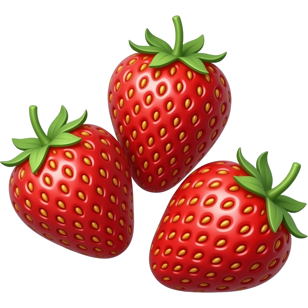 Three strawberrys
 emoji