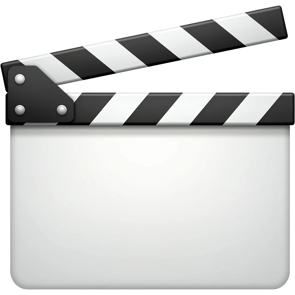 Clapperboard with nothing on face emoji