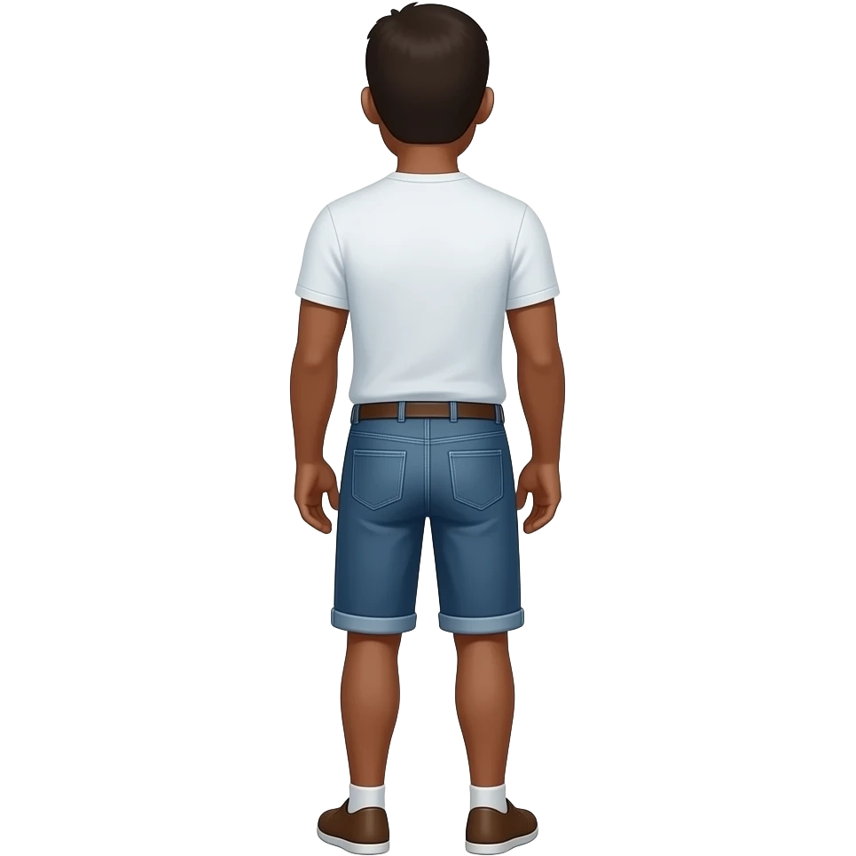 Take the emoji 🧍‍♂️ and make it rearview WITHOUT editing tthe clothing nor skin tone emoji