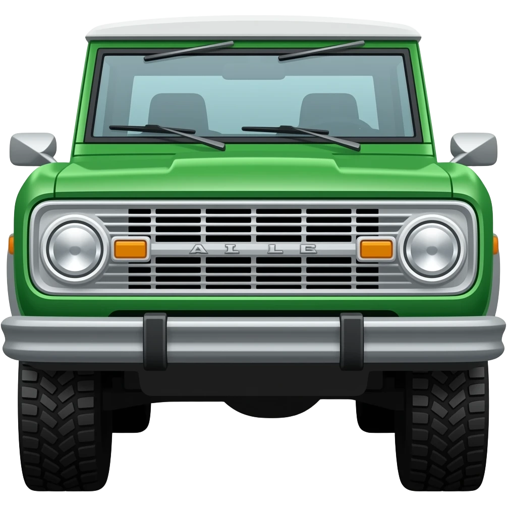 Green 4 Door Ford Bronco emoji
