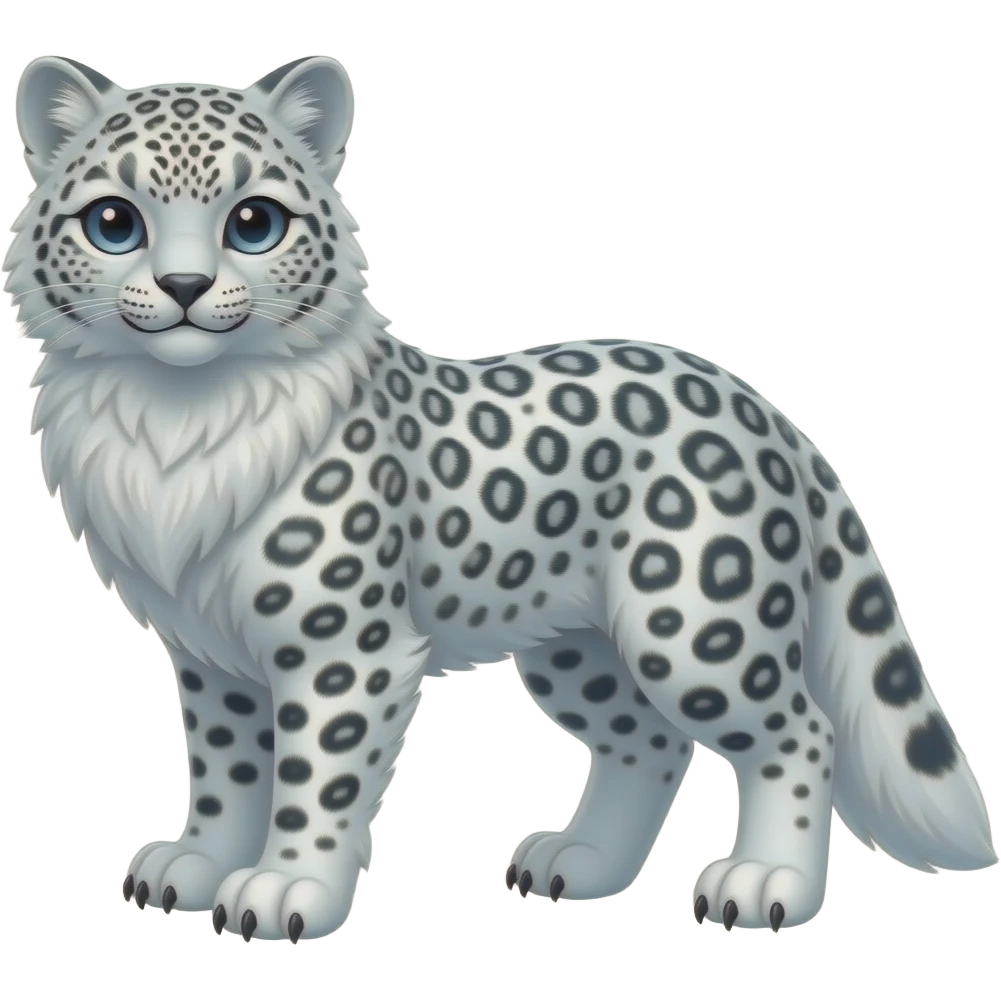 Beaked beaky Realistic wild natural elegant pretty beautiful handsome shiny colorful furry 4-legged digitigrade snow-leopard-snowy-owl-gryphon-griffin-arctic-fox-fusion-hybrid-fursona-furry-animal-creature, full body, hyper-realism, long tufted tail emoji