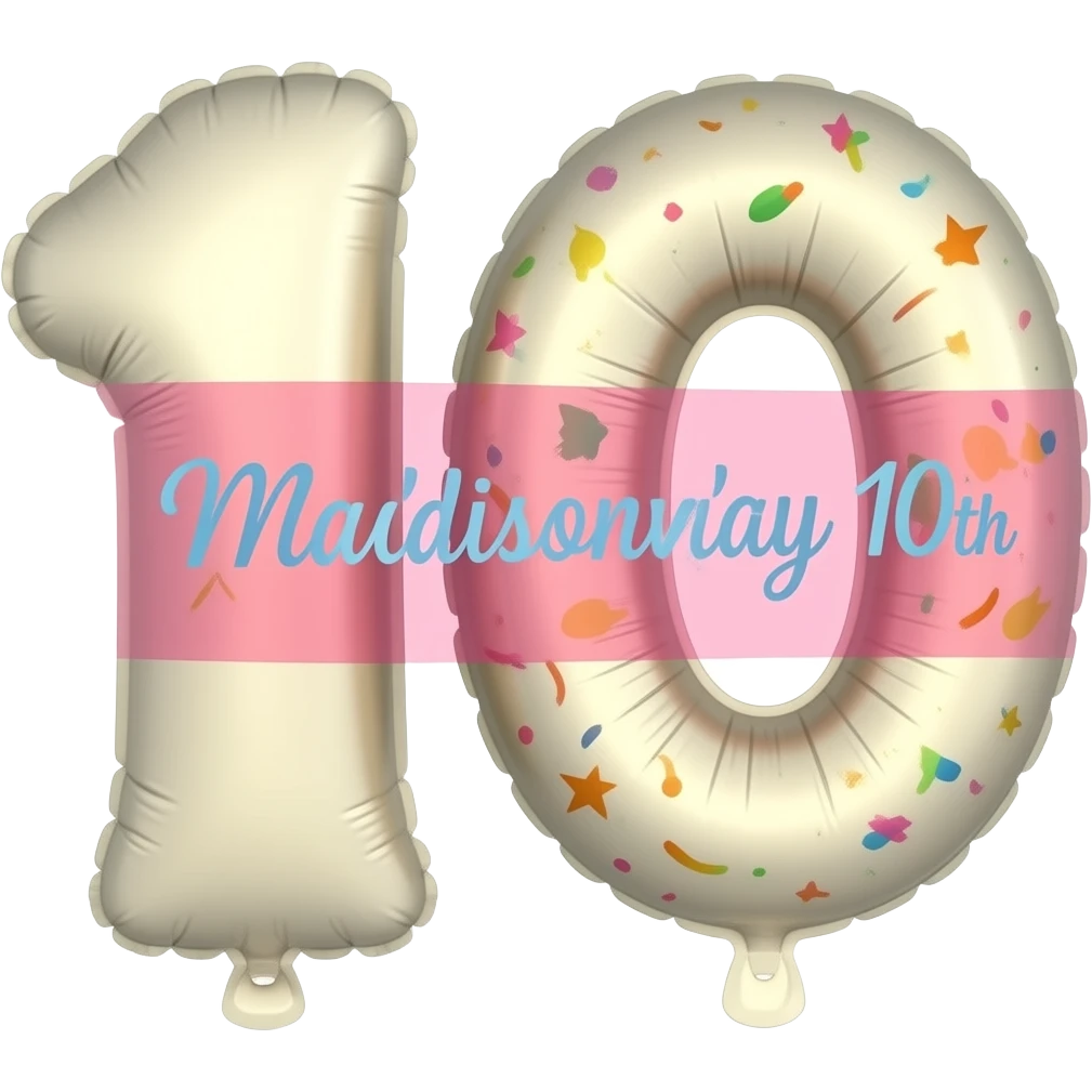 BIRTHDAY BALLOON MADISON'S 10TH BIRTHDAY emoji