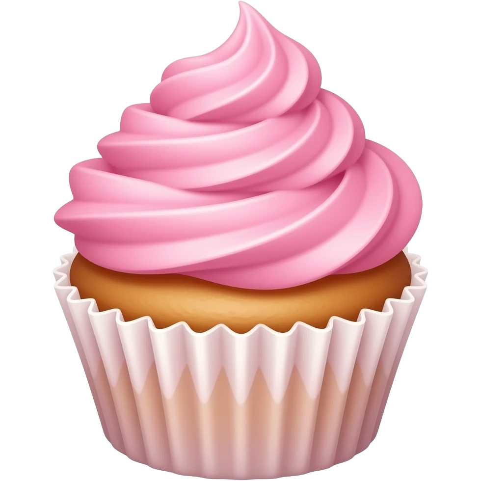 Cupcake with pink icing emoji