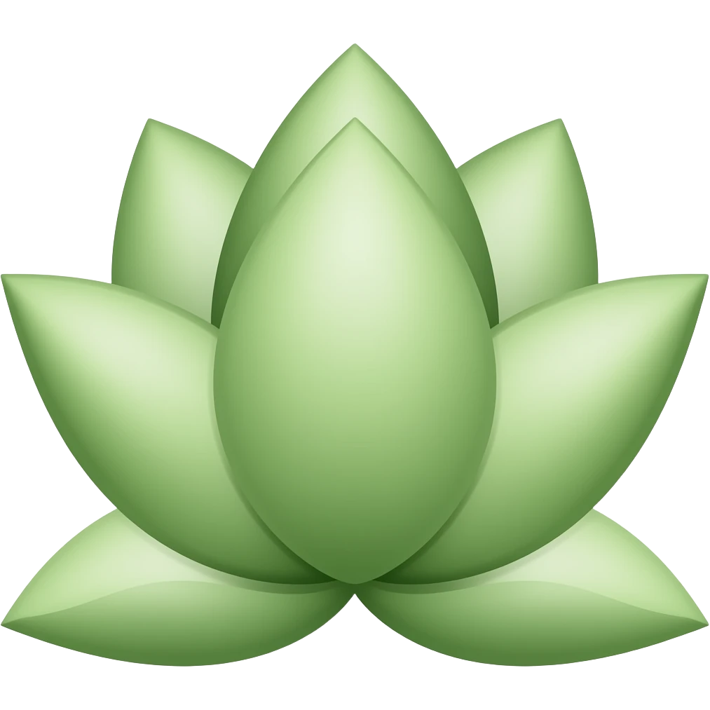 Olive green Lotus ios type emoji