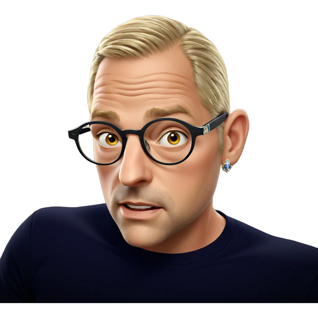 male portrait with jewelry emoji