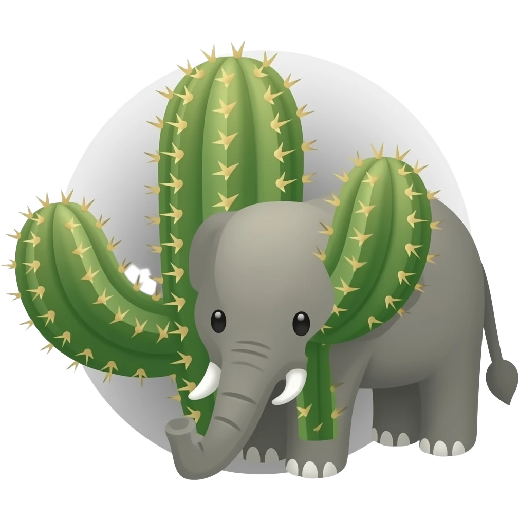 Elephant cactus emoji