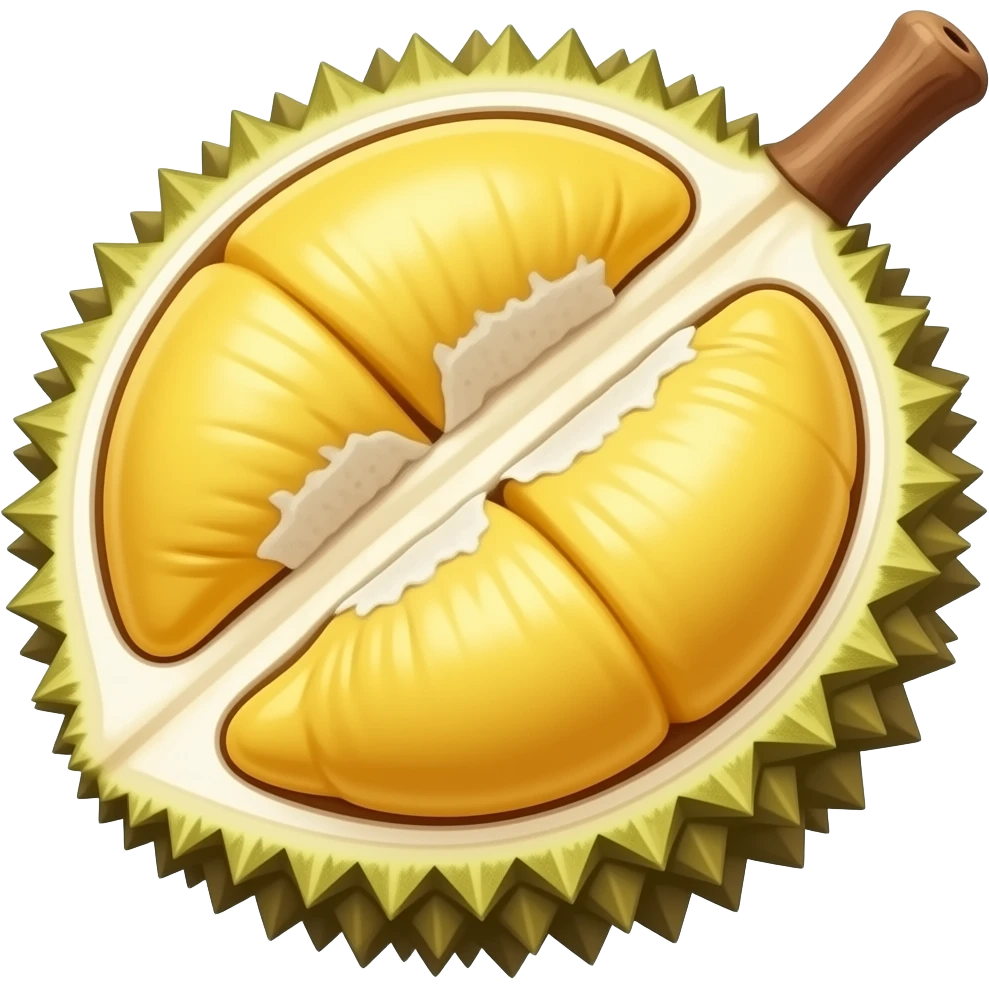 Peeled durian emoji