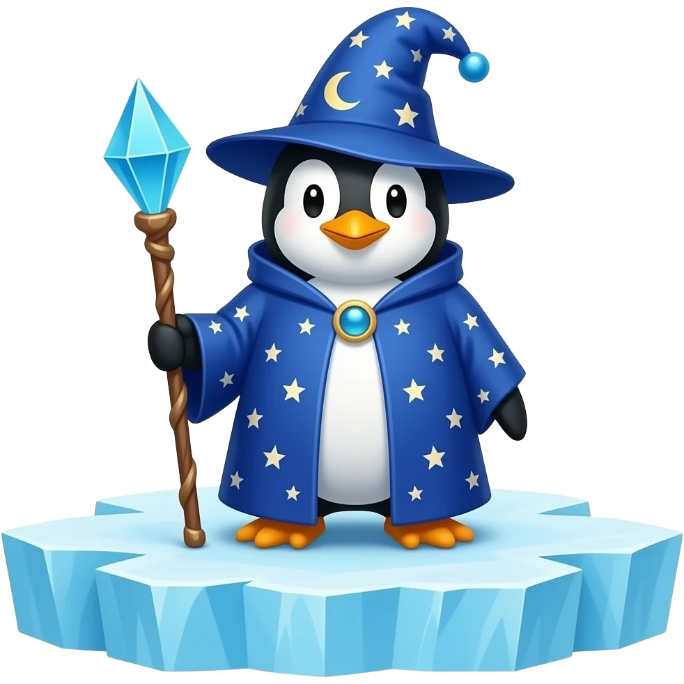 Penguin Wizard emoji