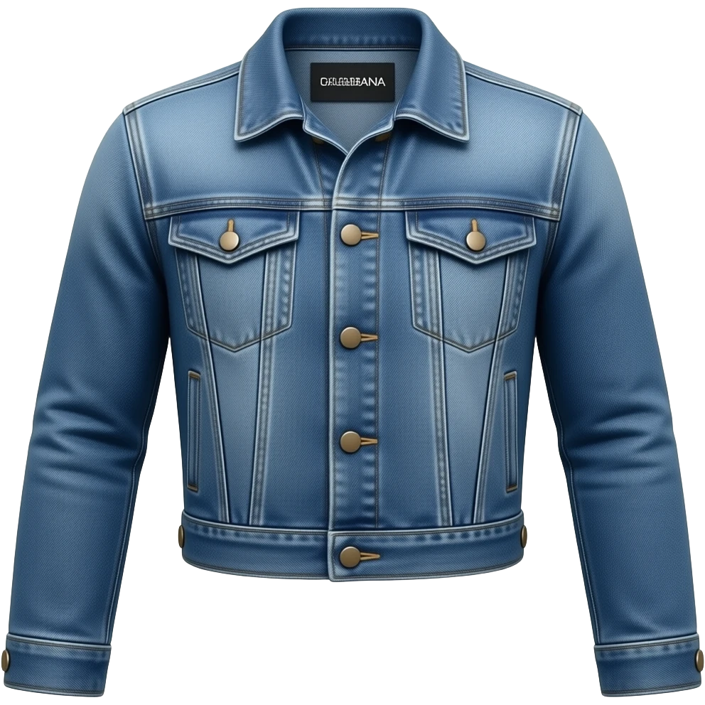 Dolce and Gabbana denim jacket for women, isolated emoji