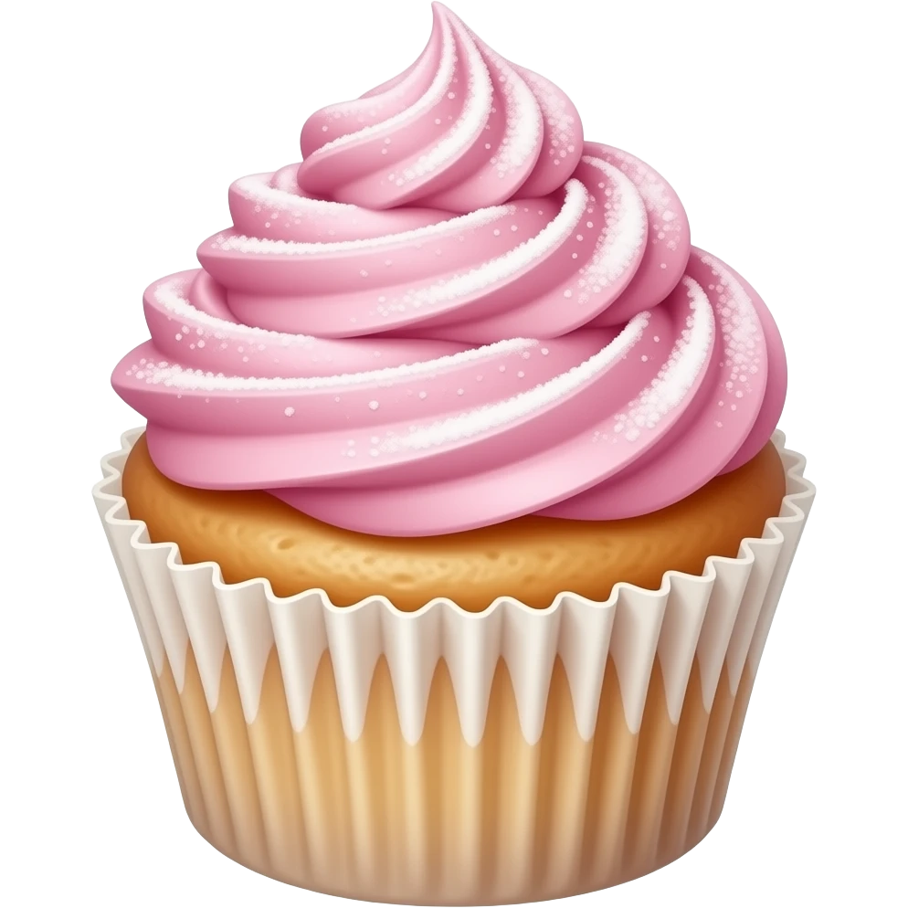 Cupcake with pink icing emoji